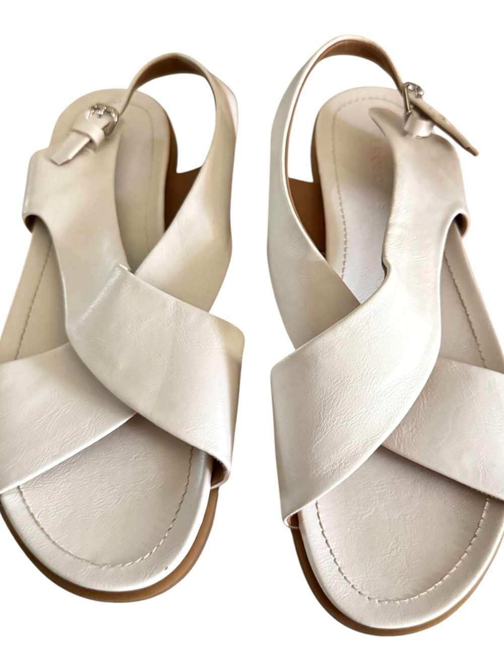 Women's Neutral Crisscross Slingback Sandals
